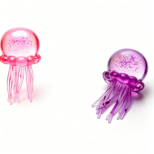 Factory Soft Plastic Jellyfish Stress Relieving Squeeze Squishy <b>Fidget</b> Toy Glitter Transparent Jelly Wiggly Tentacle Sensory - Product Image 4