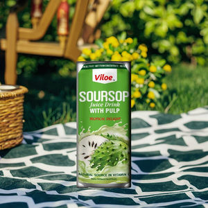 Suco De Graviola Com Bebida De Polpa Preço De Atacado 500ml Alu Can NFC Suco De Frutas Do Vietnã Bebidas ISO GMP Certified OEM - Product Image 3