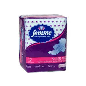 Customized Super dry surface Disposable women sanitary napkin menstrual pad