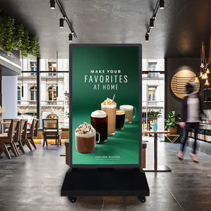 Kiosco Publicitario LCD Vertical Móvil, Cartel Digital Inteligente con <span class=keywords><strong>Base</strong></span> Rodante para Exposiciones - Product Image 4