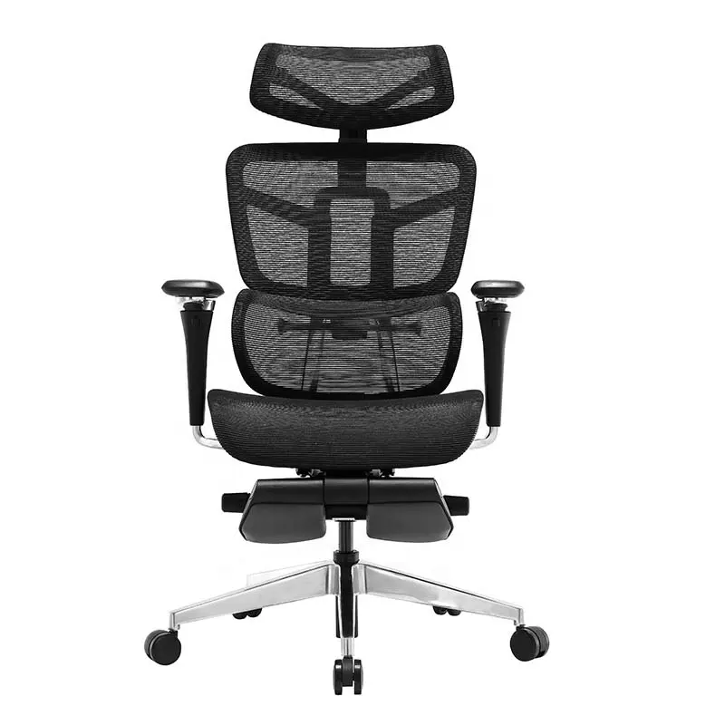 Alta Qualidade BIFMA Ajustável Soft Pu 4D Braço Ergonômico Mesh Office Chair
