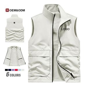 Veste sans manches en velours épais personnalisée pour hommes, vêtements de travail pour sports de plein air, veste sans manches réversible, veste chaude avec logo - Product Image 3