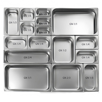 Bac Gastronorme Profond 1/4 GN en Acier Inoxydable Style Européen pour Buffets, Conteneur Alimentaire pour Restaurants Commerciaux et Cuisines de Traiteur