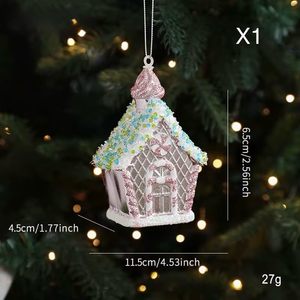 Vente en gros d'ornements de Noël en plastique rose brillant de haute qualité, écologiques, en forme de dessin animé, à suspendre, pour les arbres de Noël - Product Image 2