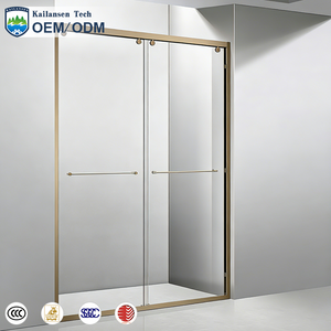 Cabines de <span class=keywords><strong>douche</strong></span> en acier inoxydable 304 pour salle de bain avec portes de <span class=keywords><strong>douche</strong></span> coulissantes doubles encadrées en verre trempé de 8 mm pour hôtel et maison - Product Image 1