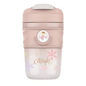 Biểu tượng tùy chỉnh 14 oz cốc thép không gỉ du lịch cốc cà phê với nắp chân không cách điện Tumbler