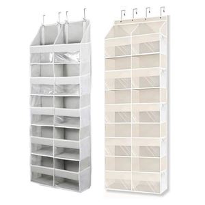 Sac de rangement suspendu derrière la porte, étagère de rangement multicouche en tissu pour porte, grande capacité, pour lit, avec compartiments de classification - Product Image 1