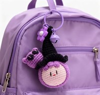 Porte-clés pendentif poupée sorcière en coton doux, mignon et confortable pour sacs à dos et clés