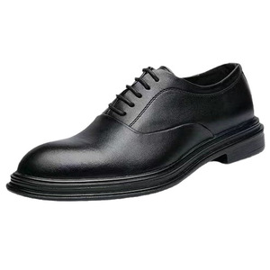 Chaussures Oxford en cuir véritable pour hommes, décontractées et personnalisées, semelles lavées à l'eau, talon carré, antidérapantes, fabriquées à la main, export - Product Image 1