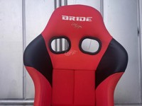 Siège baquet sport universel en tissu rouge et fibre de carbone, style BRIDE, pour simulateur de course et mise à niveau automobile