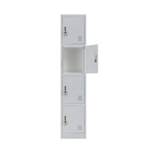 Casier métallique en acier à prix d'usine, 4 portes, avec serrure à clé ou électronique, pour bureau et école - Product Image 6