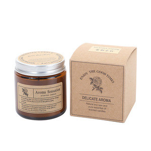 Bougie parfumée en verre couleur thé, sans fumée, parfum romantique, écologique, végane, pour mariages, Diwali, bars - Product Image 1