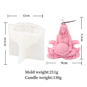 Molde de silicona para velas y yeso con forma de cuerpo femenino, para decoración de jardín, estilo Diosa del Bosque, Luna, Ninfas, para meditación, arte y manualidades. - Product Image 5