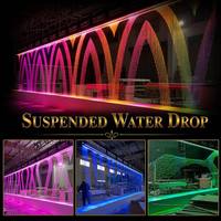 Cortina de Agua Digital de Fábrica Directa, Programable, con Gotas de Agua Suspendidas, Luz RGB/Láser, Acero Inoxidable, IP68, Resistente al Agua y al Fuego