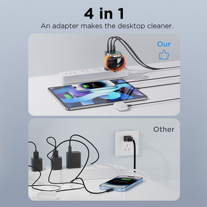 <span class=keywords><strong>20W</strong></span> อะแดปเตอร์ไฟ USB-C ขาคู่ usbc Type-C ที่ชาร์จโทรศัพท์มือถือแบบเร็วเครื่องชาร์จไร้สายแบบพกพาสำหรับนาฬิกา <span class=keywords><strong>airpods</strong></span> และโทรศัพท์ - Product Image 5