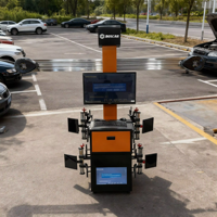 Equipo de Alineación de Ruedas para Automóviles con Pantalla Doble, Máquina de Alineación de Neumáticos Económica de Fábrica para Taller y Garaje