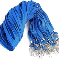 Lanière plate personnalisée en polyester écologique avec clip métallique pour badge d'identification, événements et personnel – Vente en gros
