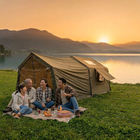 Tente Gonflable Automatique de Luxe Grande Taille, Étanche, en Coton, Portable, pour Camping en Plein Air, Abri Épais Anti-Pluie – Prise en Charge ODM & OEM