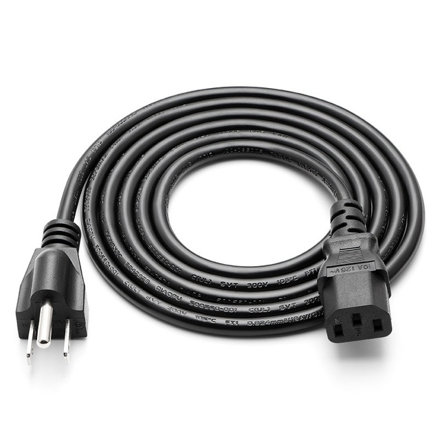 Pure Copper Certification US Standard Product End Three Plug 3 Core 1.8m 10A Power Cord