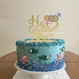 Décoration de gâteau tendance 2025 pour joyeux <span class=keywords><strong>anniversaire</strong></span> / Baby shower / M. et Mme, topper de gâteau en acrylique pour fête de réunion - Product Image 6