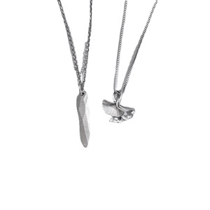 Three Lives Of Luck Couple Necklace Ginkgo Leaf Pendant Silver <b>Chain</b> For Women And Men Gift Jewelry Fashion Accessory - Product Image 5