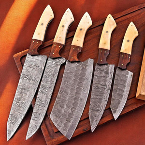 Damascus Steel Kitchen <b>Knife</b> <b>Set</b> Handmade Multi Purpose Cooking <b>Knife</b> Collection for Kitchens Premium Damascus Kitchen <b>Knife</b> <b>Set</b> - Product Image 2