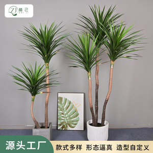 Arbre artificiel Dracaena Fragrans de 100-200 cm de haut, plante décorative d'intérieur de simulation, style palmier sur pied - Product Image 5