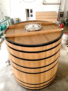 Vente en gros de tonneaux en bois de vin de 30 litres à 50 litres | Tonneau en bois de chêne naturel pour le stockage du <span class=keywords><strong>rhum</strong></span>/whisky - Product Image 6