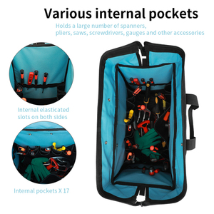 Tùy Chỉnh Tote Công Cụ Túi Tổ Chức Xe Đẩy Bánh Xe Công Suất Lớn Cán Công Cụ Lưu Trữ Túi Thợ Điện Bền Cán Công Cụ Túi - Product Image 4