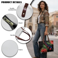Sac à main en cuir PU imperméable imprimé Haïti pour femmes, sac à main tendance, sac à main de plage des îles haïtiennes, sac fourre-tout avec poignée supérieure