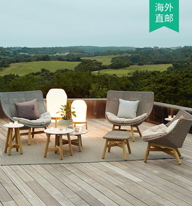 Chaise de terrasse de luxe en rotin <span class=keywords><strong>pour</strong></span> villa extérieure, combinaison de chaises de <span class=keywords><strong>jardin</strong></span> imperméables <span class=keywords><strong>pour</strong></span> cour, balcon et événements/mariages - Product Image 2