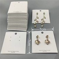 Carte en papier pour boucles d'oreilles en PVC, avec logo imprimé, pour emballage de bijoux et colliers