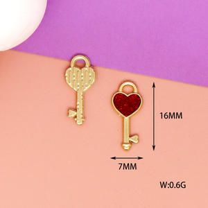 إكسسوارات مجوهرات يدوية الصنع لعيد الحب، على شكل قلب، من سبائك الزنك اللؤلؤية، مع طلاء زيتي، زخارف متنوعة لتزيين سلاسل الهواتف - Product Image 6