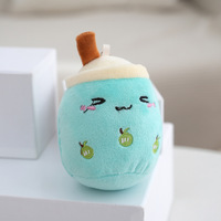 Porte-clés en peluche Bubble Tea Boba, poupée Boba au thé aux fruits, mini jouets en peluche, oreiller en peluche au lait de thé, décoration de sac à dos pour enfants, cadeaux