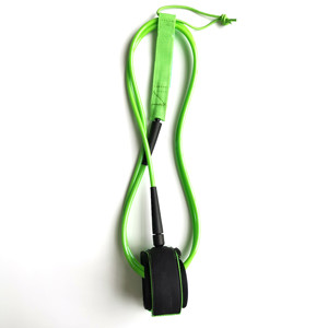 Laisse de planche de surf OEM personnalisée vert lime 7mm en <span class=keywords><strong>Super</strong></span> PU marin avec doubles rotules pour SUP et shortboard - Product Image 2
