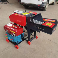 Nouvelle Arrivée - Hacheuse de Fourrage Diesel 8 CV, 3 tonnes/h, pour Paille et Ensileuse, Hacheuse de Fourrage Humide et Sèche, Machine de Traitement des Aliments à Haute Teneur en Manganèse