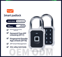 Cadenas intelligent à empreinte digitale DY18, application Tuya, biométrique, en alliage de zinc, étanche IPX5, carte mémoire, 10 mois d'autonomie en veille, pour armoire et casier