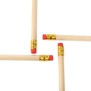 Crayon court HB 10cm crayons noirs avec gomme accepter personnalisé pour promotionnel - Product Image 6