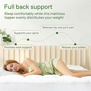 <span class=keywords><strong>Surmatelas</strong></span> ChamXue en fibre de bambou teinte en fil exclusif, rafraîchissant et épaissi, 800 g/m², doux toutes saisons - Product Image 4