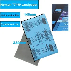 Papel de <span class=keywords><strong>lija</strong></span> <span class=keywords><strong>Norton</strong></span> T499 Papel de <span class=keywords><strong>lija</strong></span> de <span class=keywords><strong>agua</strong></span> cosmético para pintura y pulido de automóviles, papel de <span class=keywords><strong>lija</strong></span> de pulido especial P1500, P2000 - Product Image 4