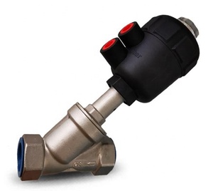 Stainless Steel 304 Double Action Pneumatic NPT Threaded Angle Seat Valve for Air Water Steam <strong>Control</strong> - Product Image 2