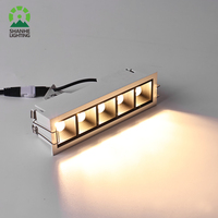 Lampe de plafond encastrée minimaliste en plâtre COB, plusieurs tailles, grille, projecteur linéaire LED encastré pour projet hôtelier 3000K-6000K