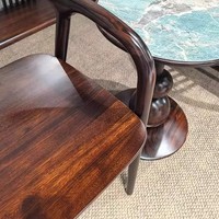 Chaise de salle à manger moderne en bois de zèbre massif avec coussin en tissu rayé zèbre et dossier durable pour appartement, maison, bar, villa, hôtel