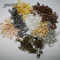 Crochets de fermoir à homard en alliage plaqué 8 couleurs pour collier et Bracelet, chaîne de bricolage, résultats de bijoux V107 40 pièces/sac