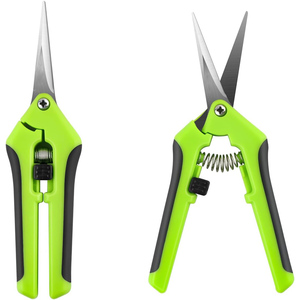 Sécateur de jardin de précision à lames en acier inoxydable vert pour l'élagage des plantes DIY, sécateur manuel pour usage extérieur - Product Image 1