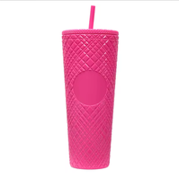 Offre Spéciale – Prêt à l'emploi – Gobelet isotherme double paroi 24 oz, écologique, orné de bijoux, pour boissons froides – Nettoyage à la main uniquement – Idéal pour la consommation directe, l'extérieur et les cadeaux