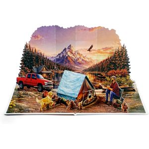 Carte de vœux 3D pop-up sur le thème du voyage « L'aventure vous attend », impression numérique 4 couleurs, papier avec vernis mat, Vietnam, Fête des Pères - Product Image 3