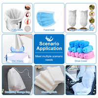 Rouleau de tissu non tissé en coton élastique Spunlace Recyle écologique personnalisé pour la matière première d'essuyage humide