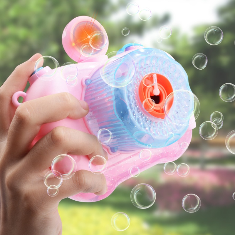 Машина для изготовления летних мыльных пузырей, музыкальный светильник, автоматические пузырьки, игрушки для парка, игровой площадки, уличная камера, пузырьки