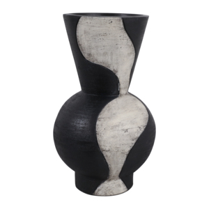 Vaso in Ceramica Bicolore dal Design Moderno e Scultoreo per Arredamento Soggiorno e Pezzo d'Accento da Tavolo - Product Image 3
